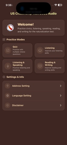 US Citizenship Test 2026 Audio iPhone screenshot