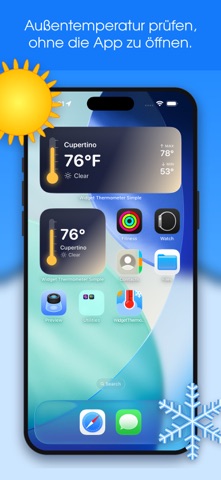 Widget Thermometer - messen iPhone screenshot 1