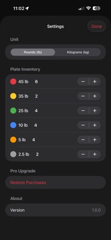 Plate Calculator Pro Screenshot 2 of 5