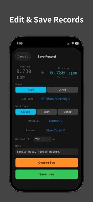 Weld Positioner RPM screenshot 3
