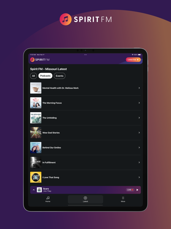 Spirit FM - Missouri iPad screenshot 4 - Music app
