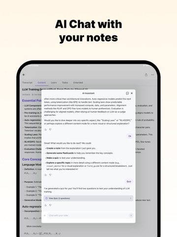 NotaGo - AI Note Taker iPad screenshot