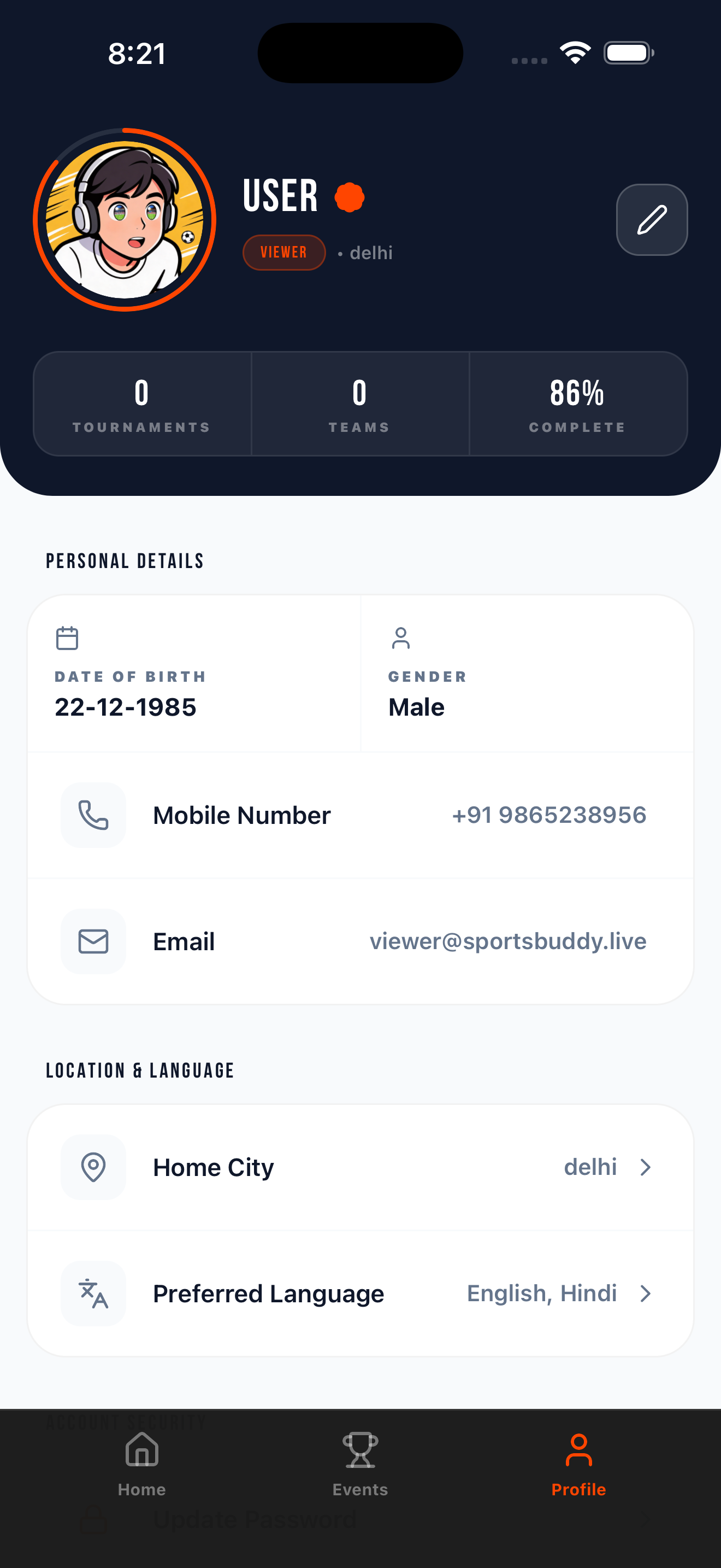 The Sports Buddy screenshot 4