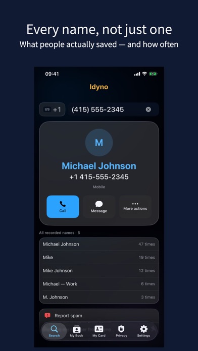 Idyno: Caller ID & Numberbook Screenshot 1 of 15