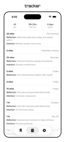 just sit - meditation timer screenshot