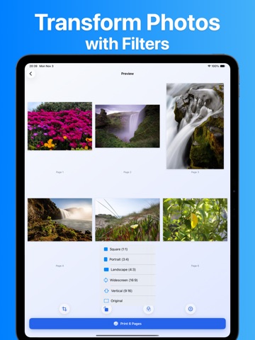 Printer app, Smart AIR printer iPad screenshot