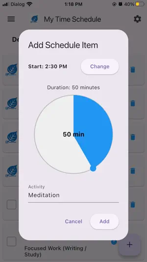 My Time Schedule screenshot 2