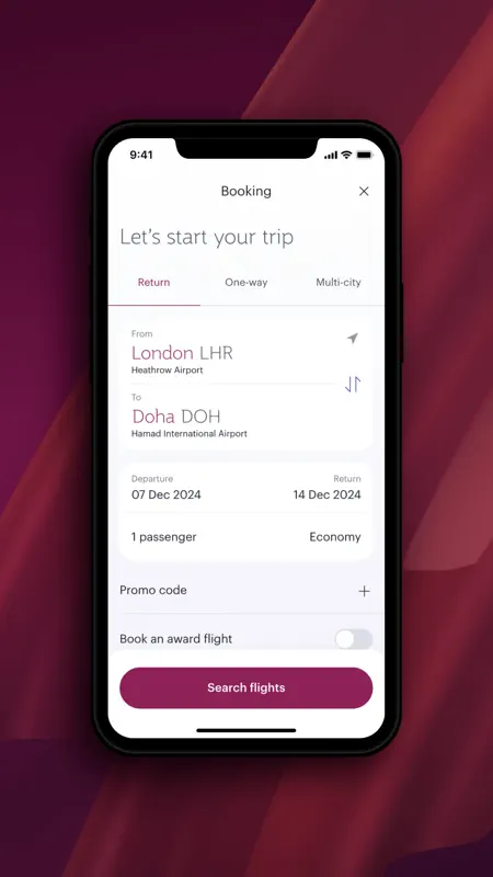 Qatar Airways screenshot 6 of 8
