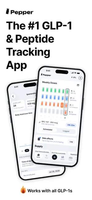 Pepper - GLP-1 Peptide Tracker screenshot 1