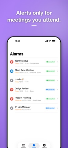 Auto Alarm: Accepted Meetings Screenshot 5 of 5