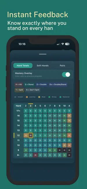 By The Book: Blackjack Trainer screenshot 4