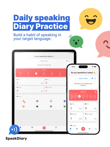 SpeakDiary - Speak English iPad screenshot