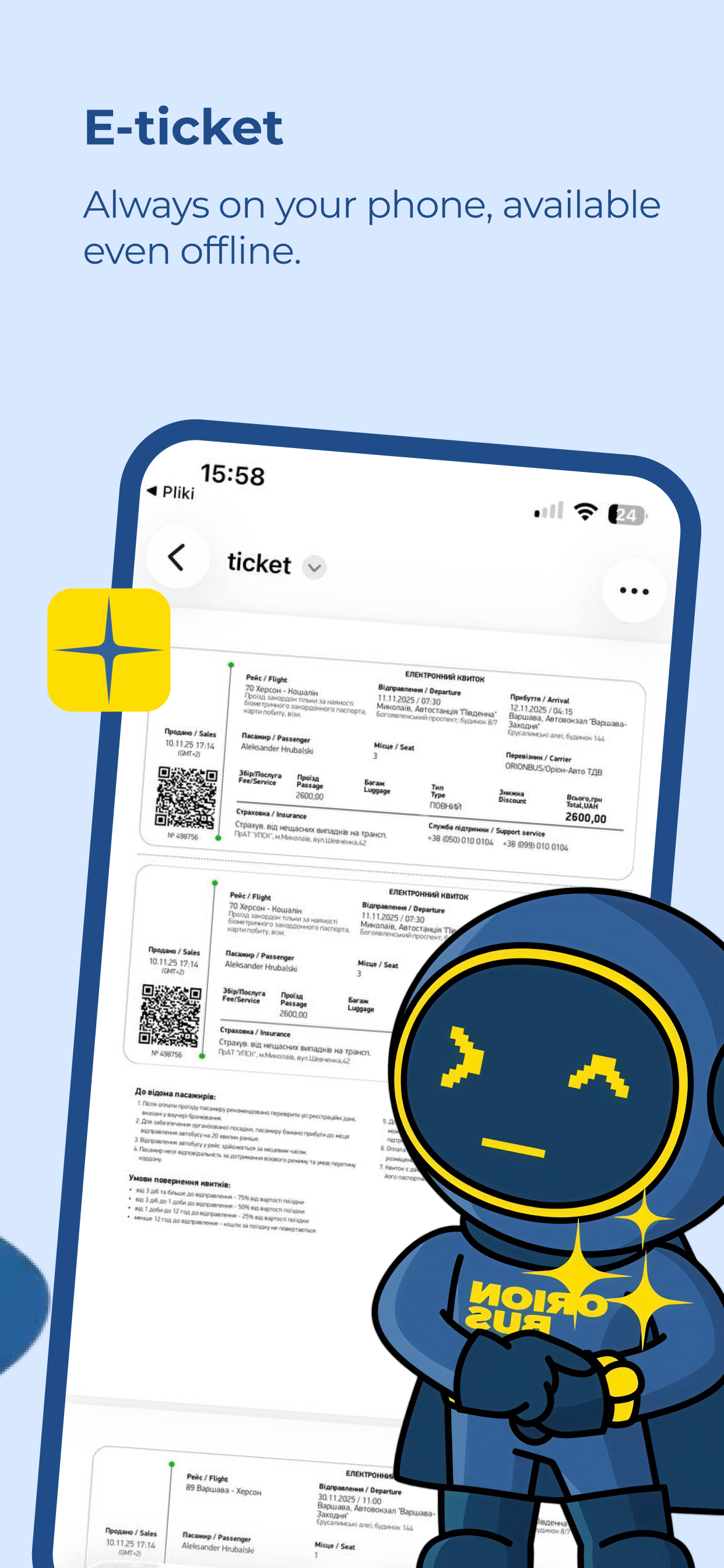 ORION BUS – Bus Tickets