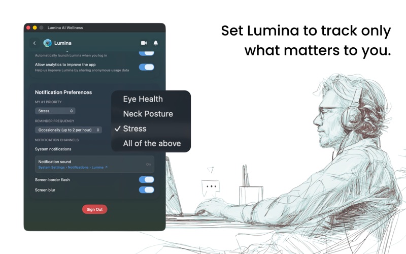 Lumina AI Wellness iPhone screenshot