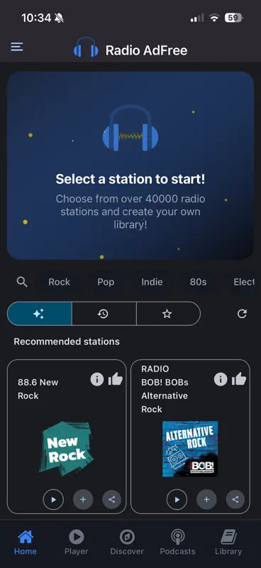 Radio Adfree: App ohne Werbung screenshot 1 of 10
