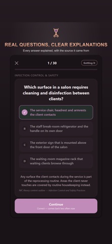Esthetician State Board Exam iPhone screenshot