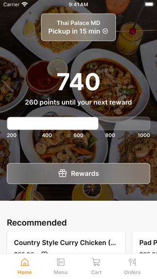 Thai Palace iPhone screenshot 1 - Food & Drink app