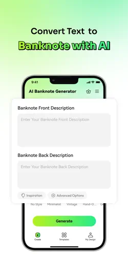 Capture d'écran de Artix - AI Banknote Generator sur iPhone 2