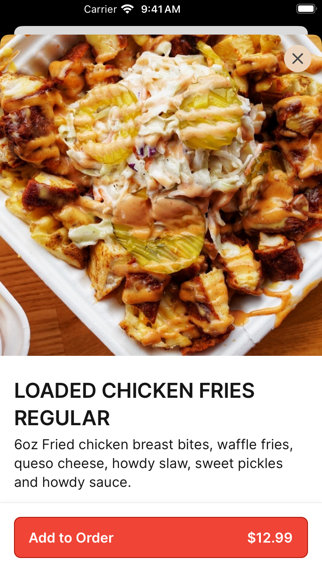 Howdy Hot Chicken To Go iPhone screenshot 4 - Food & Drink app