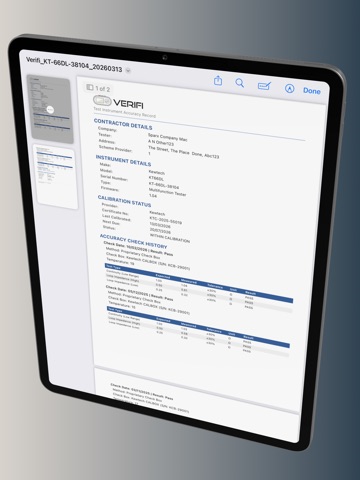 Verifi - Accuracy Record iPad screenshot