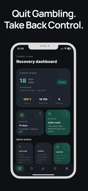 ResetBet — Quit Gambling screenshot 1