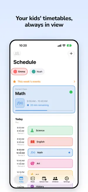 KidsPlaner: School Timetable screenshot 1