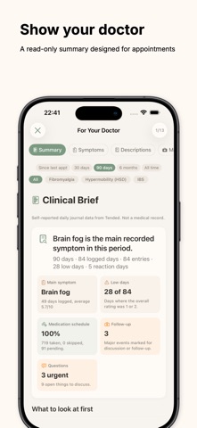 Tended: Symptom Tracker Screenshot 5 of 10