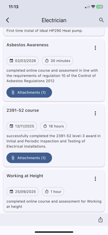 CPD Progress Tracker screenshot
