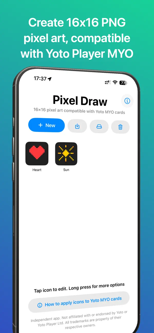 Screenshot #1 pour Pixel Draw 16x16