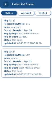 KEMU Patient Call screenshot