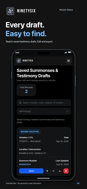 NinetySix 96: Police Tools screenshot 4