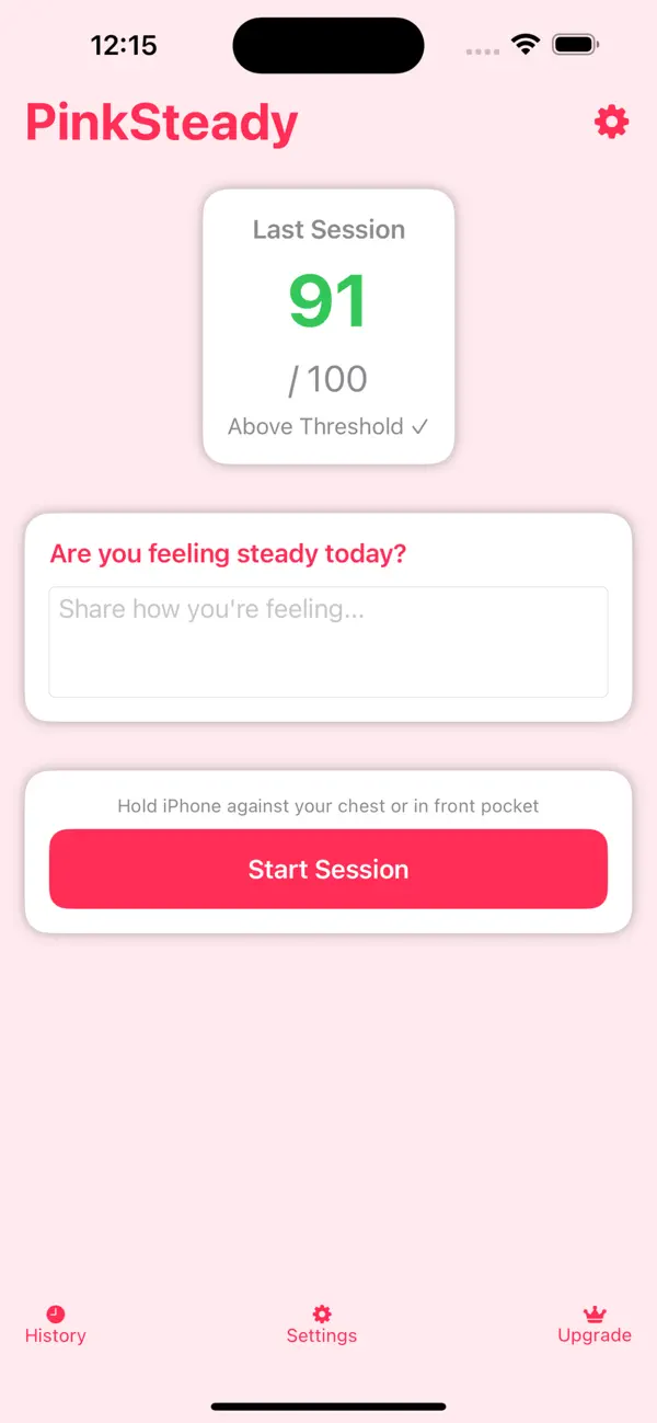 #5. PinkSteady (iOS) By: James Lucas