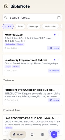 BibleNote screenshot