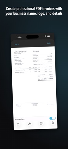 Invoice Template Pro screenshot