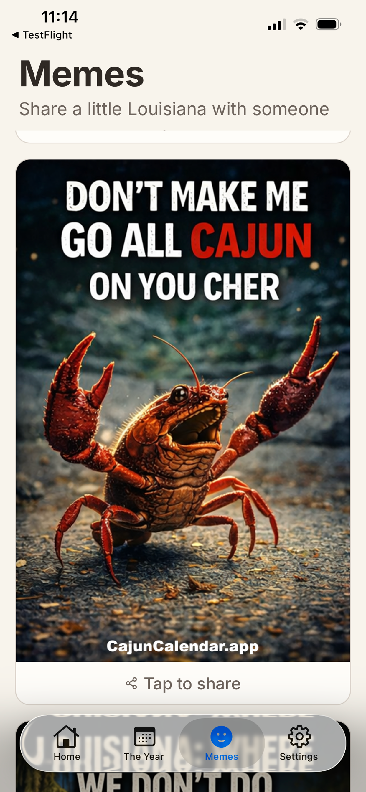 The Cajun Calendar screenshot 5