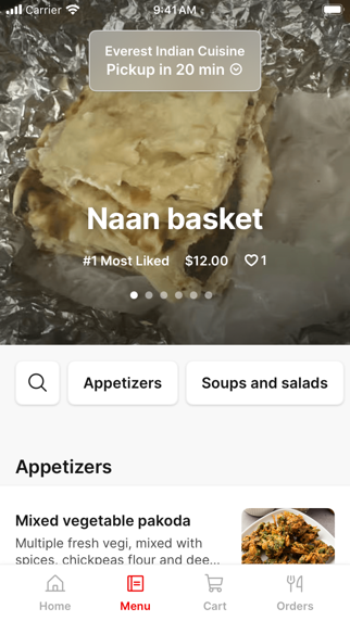 Everest Indian Cuisine iPhone screenshot 2 - Food & Drink app