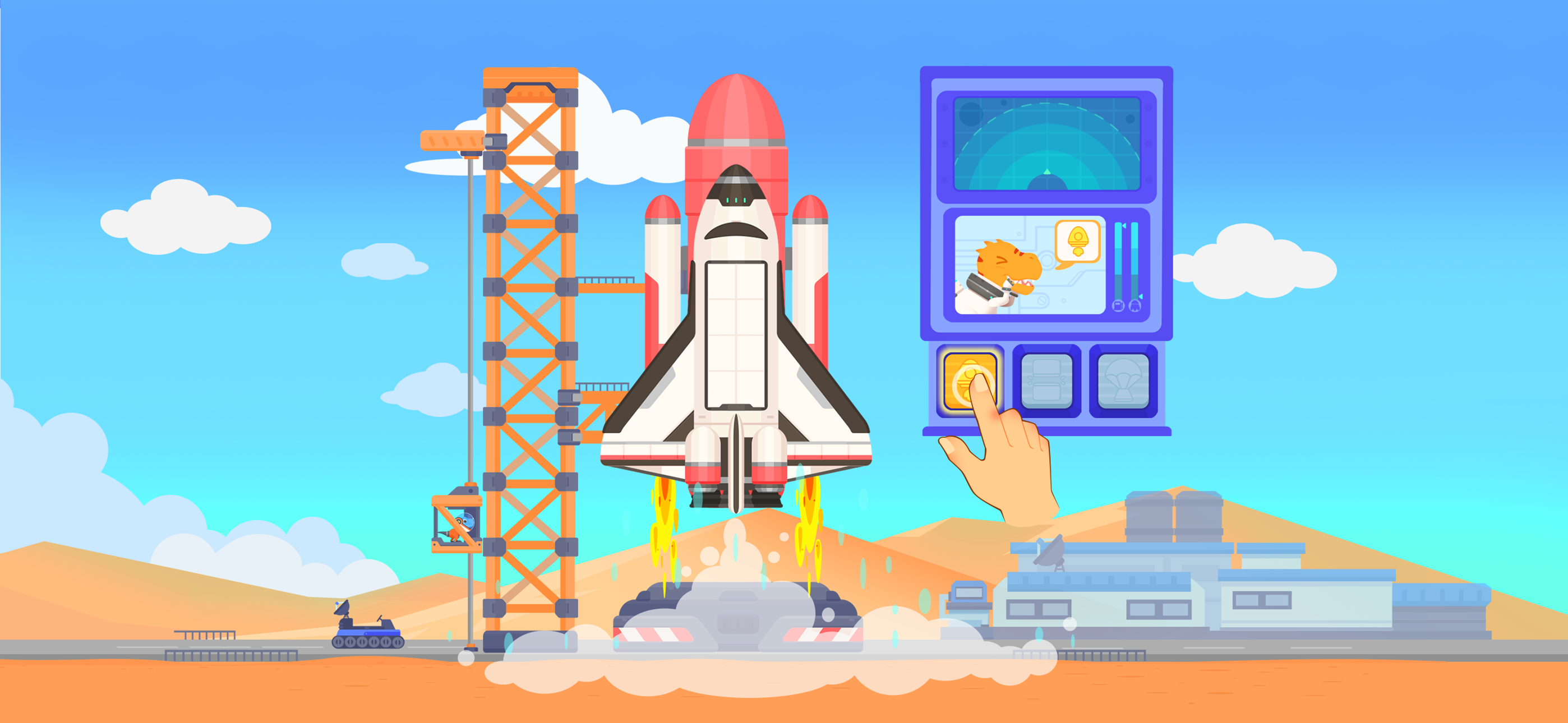 Dinosaur Rocket Games for kids