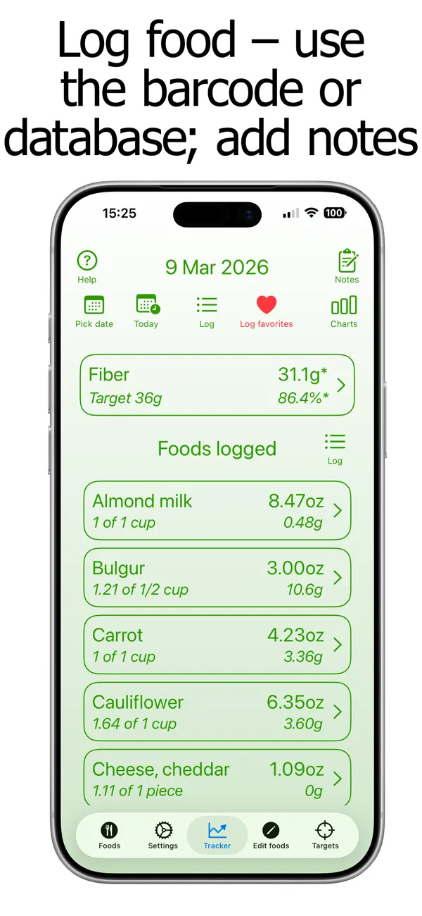 Screenshot #3 pour Fibre Counter and Tracker