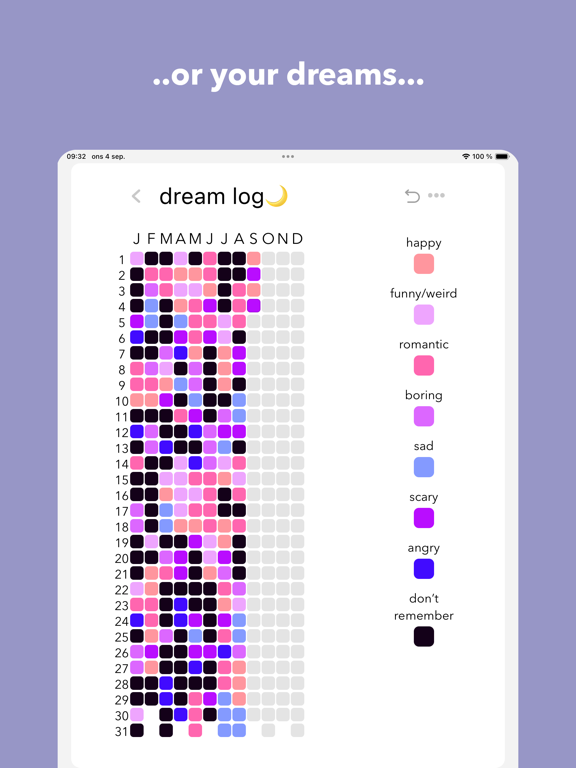 Pixa - My Year in Pixels iPad screenshot 5 - Productivity app