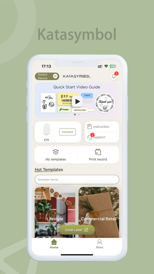 #2. Katasymbol (macOS) Podle: Shenzhen Supvan Information Technology Co., Ltd.