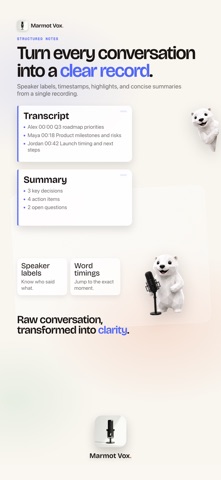 Marmot Vox: AI Meeting Notes screenshot
