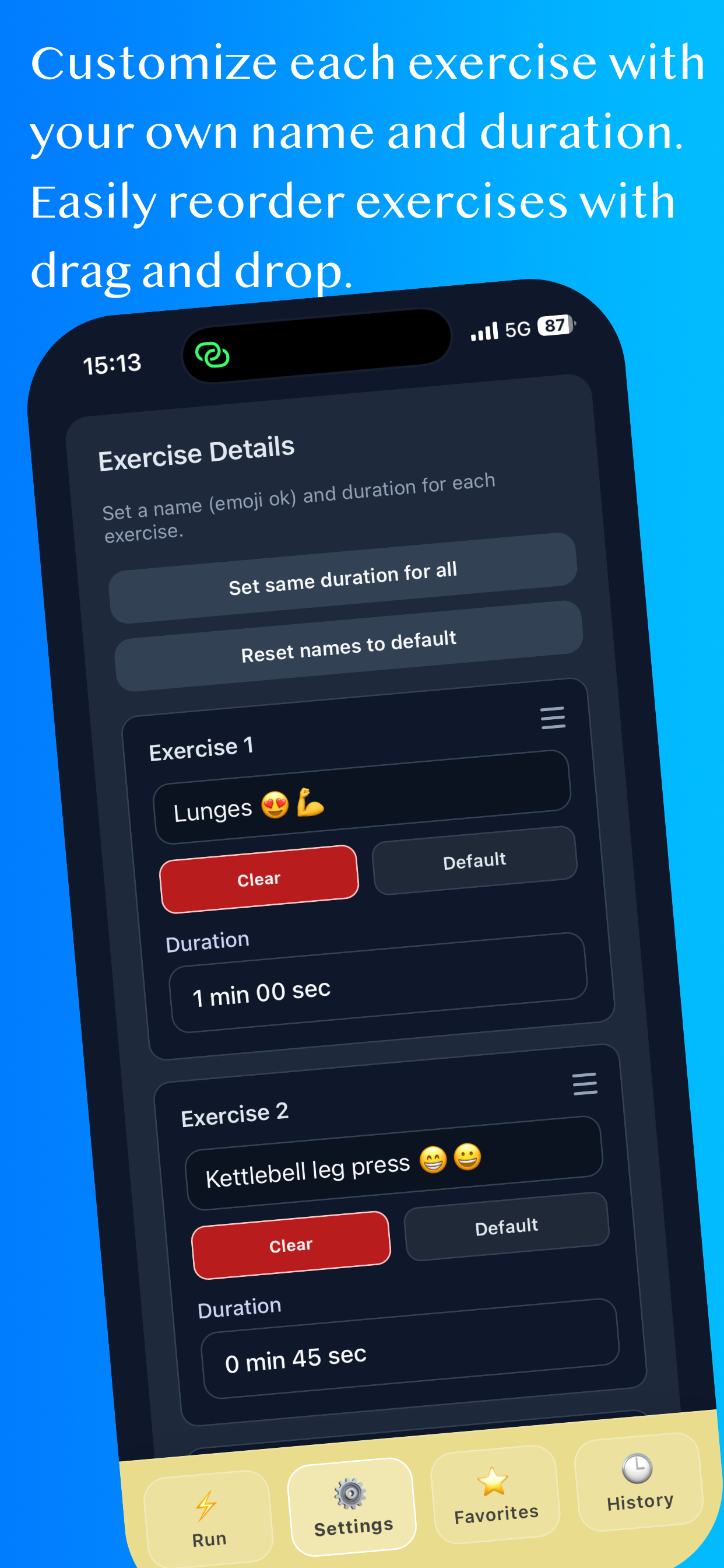 Fitness timer TABATA
