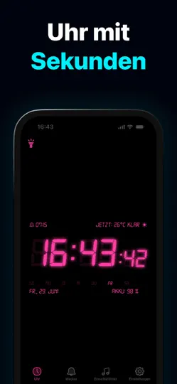 Screenshot von Wecker HD - Alarm Clock auf dem iPhone 4