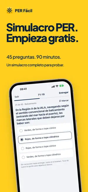 PER Fácil: Test Examen Náutica screenshot 1