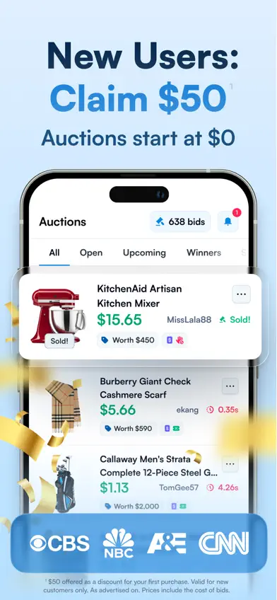 DealDash - Bid & Save Auctions screenshot 1