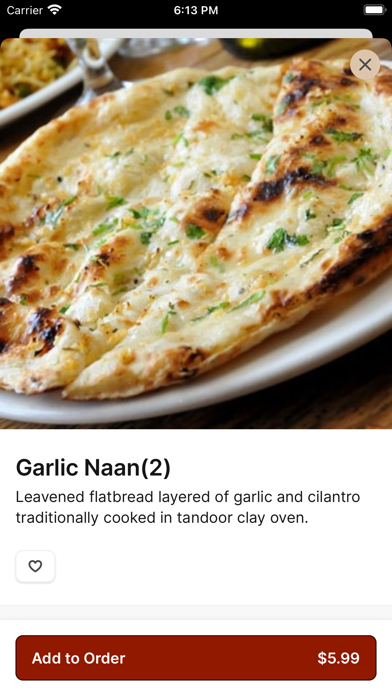 Cosmos Indian Cafe iPhone screenshot 3 - Food & Drink app
