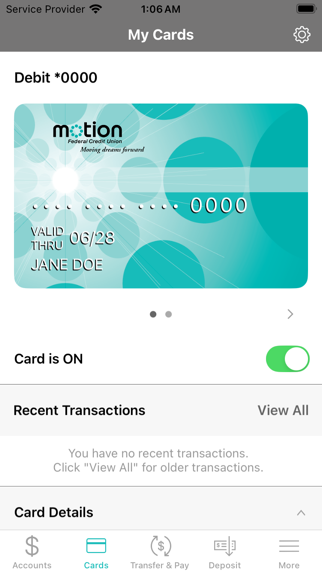 Motion Mobile Banking Screenshot