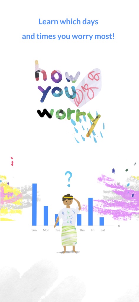 Worrydolls - This tool provides insightful analytics through a detailed bar chart and a unique "how you worry" visualization to help users understand their emotional patterns.