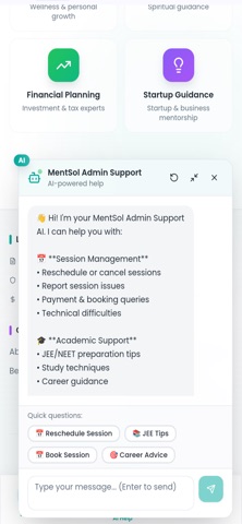 MentSol app screenshot