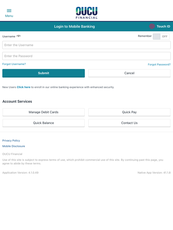 Screenshot #4 pour OUCU Financial Mobile